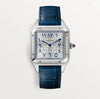 Cartier Dumont Arabic Silver Blue
