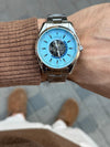 Omeg a Sea Master Aqua Terra World Timer Automatic Silver Tiffany Stainless Steel