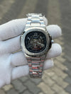 Patek Phillipe Skeleton Roman Silver Black