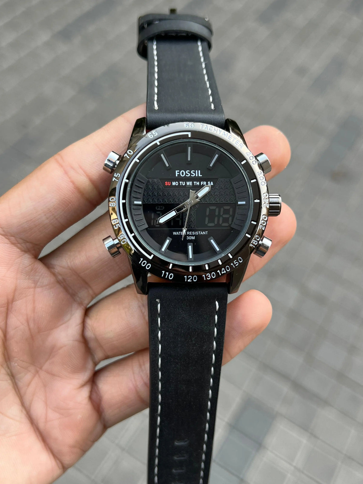Fossi l Dual Time Full Black 
