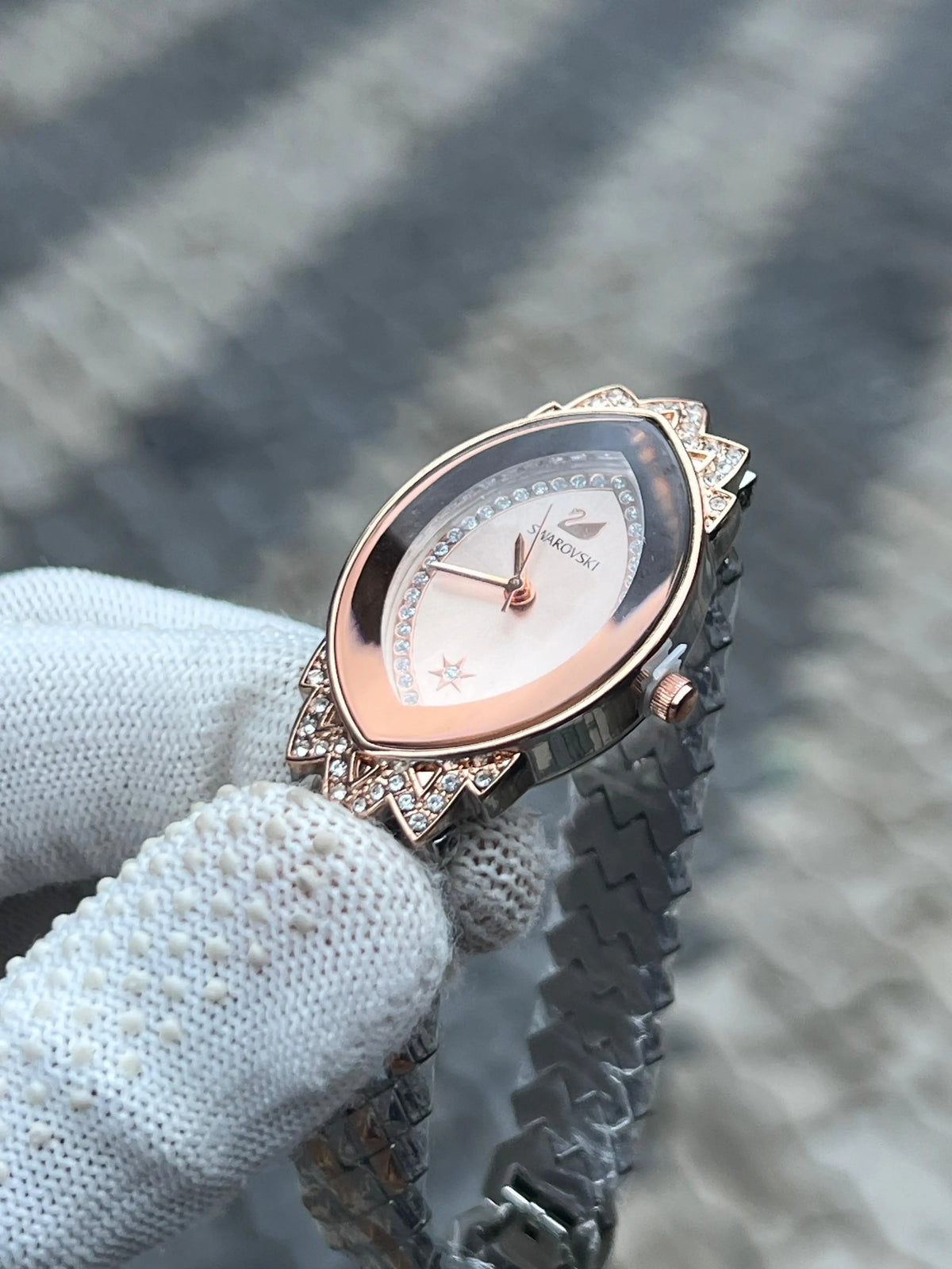 Swarovski Rose Gold White 