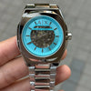 Arman i Exchange Skeleton Square Open Machine Silver Tiffany