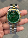 Emporio Arman_i Chronograph Two Tone Green Dial