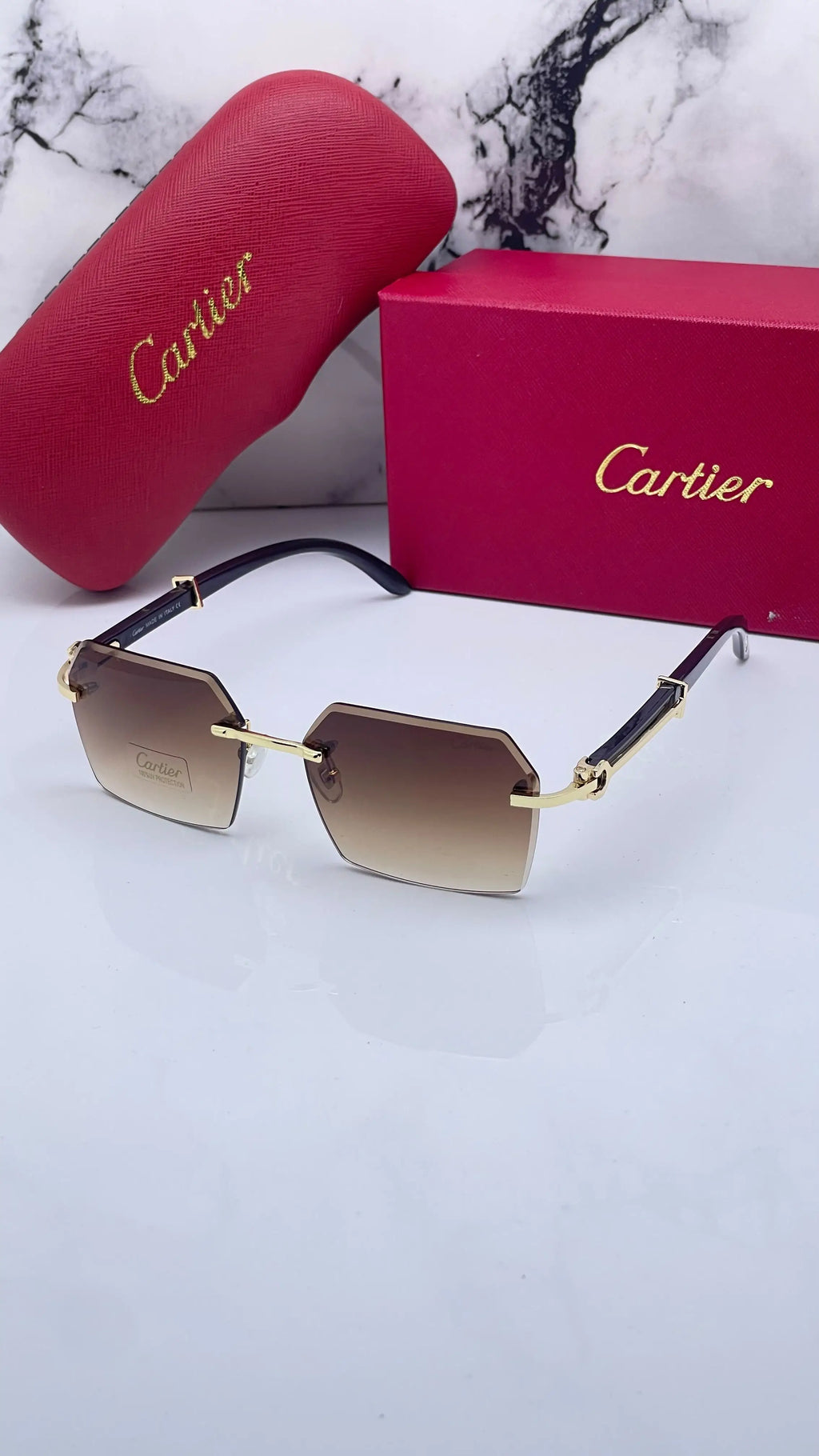 Cartier 7392 gold brown 