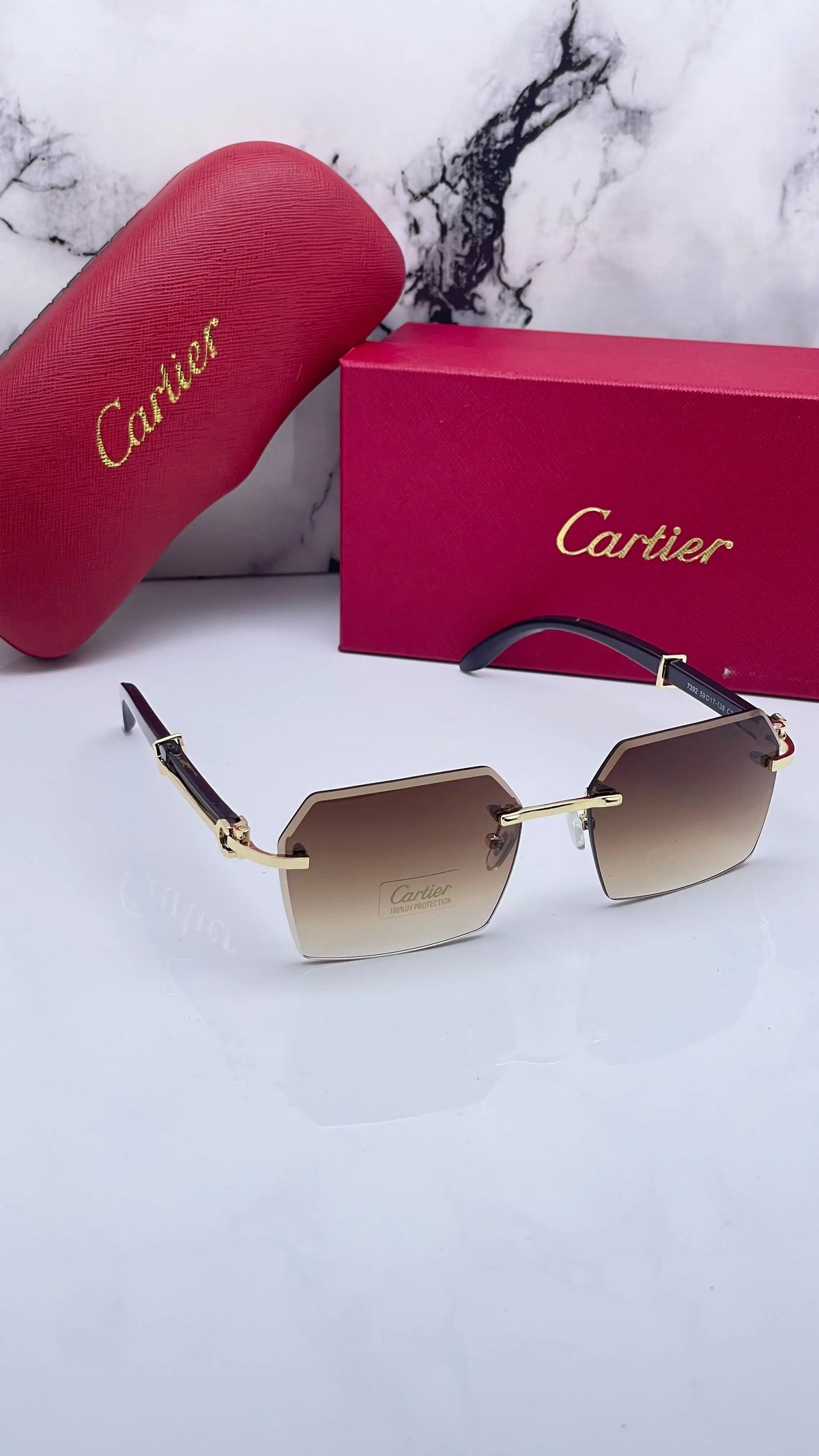 Cartier 7392 gold brown 