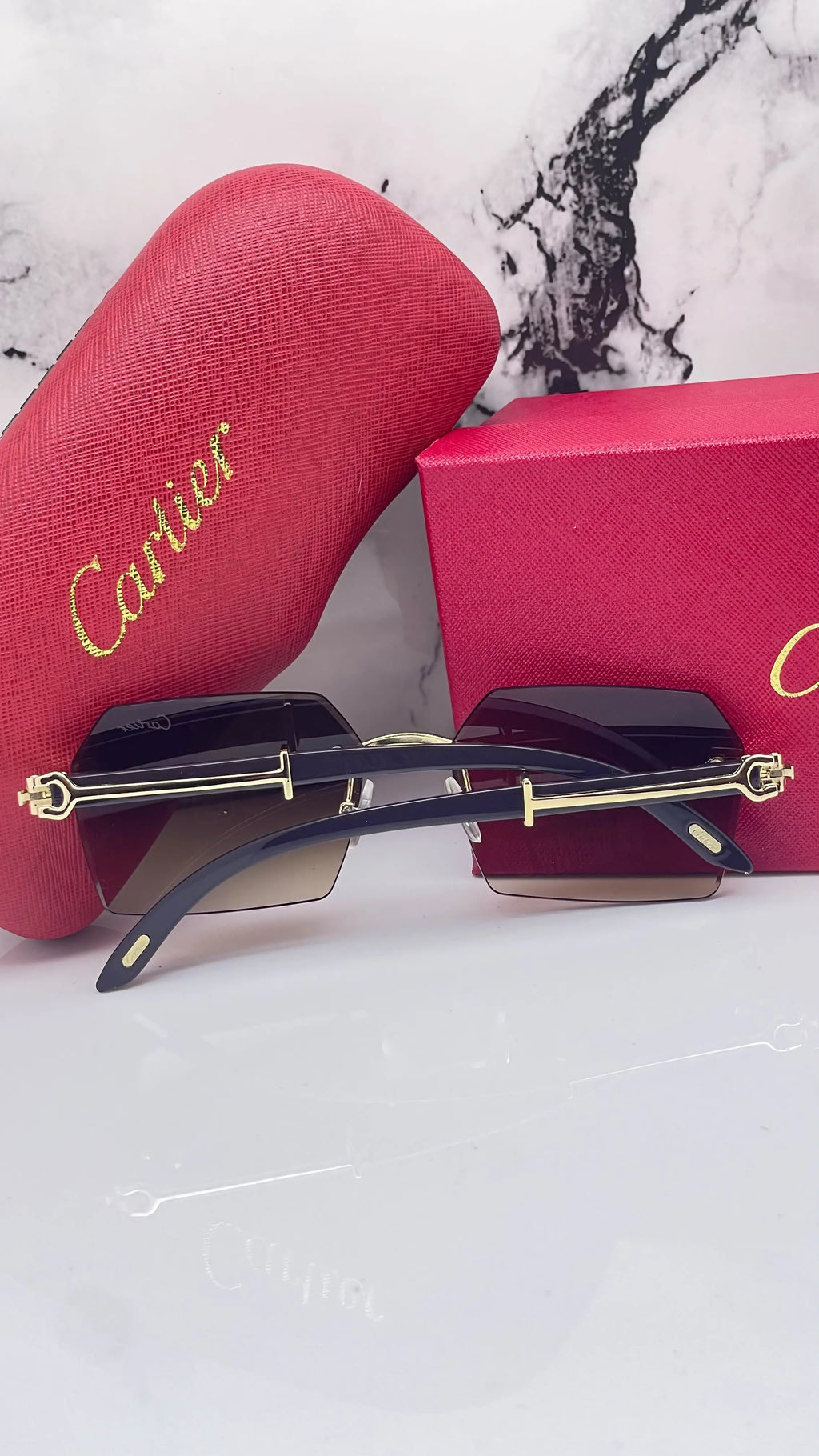 Cartier 7392 gold brown 