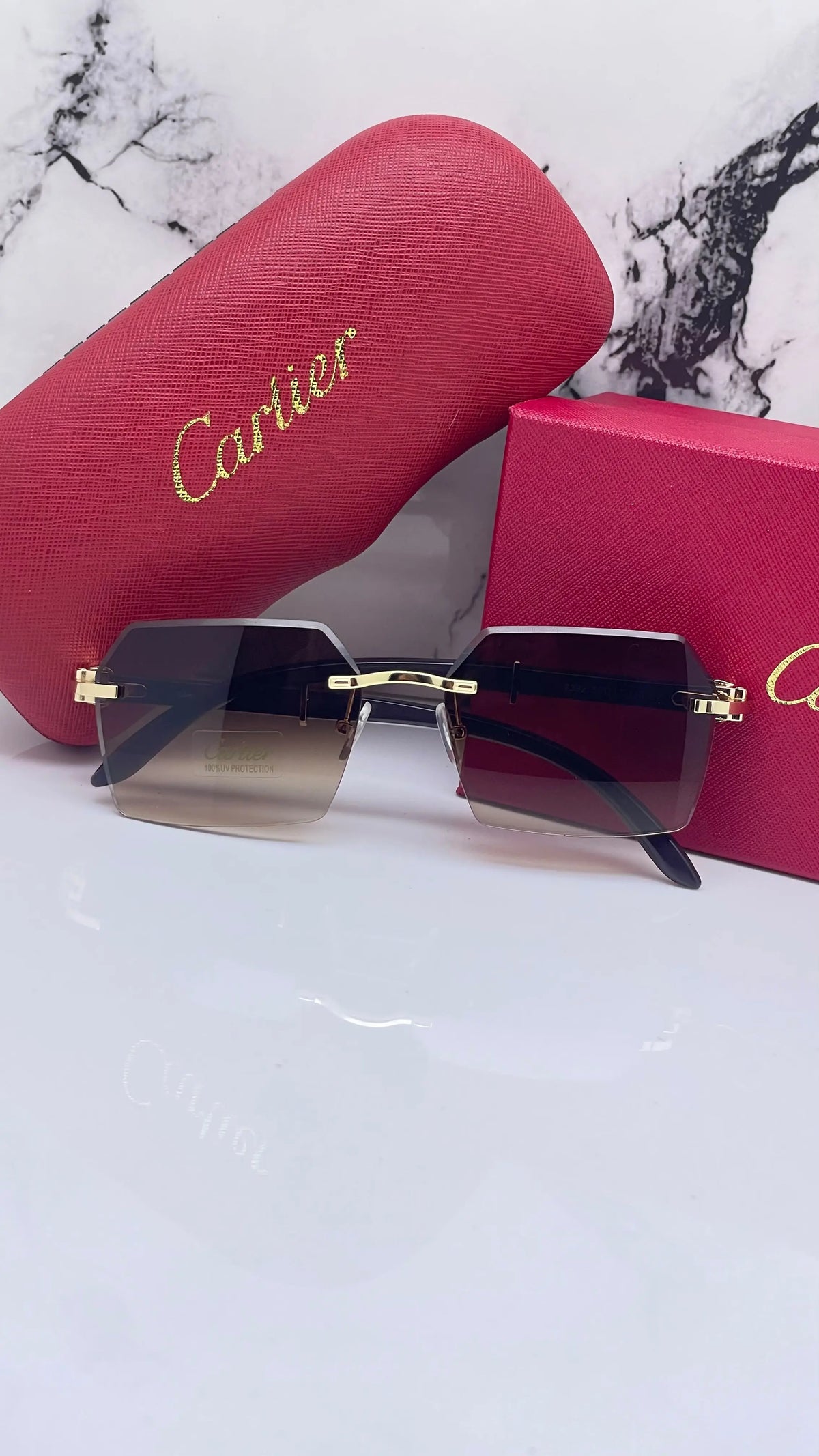 Cartier 7392 gold brown 