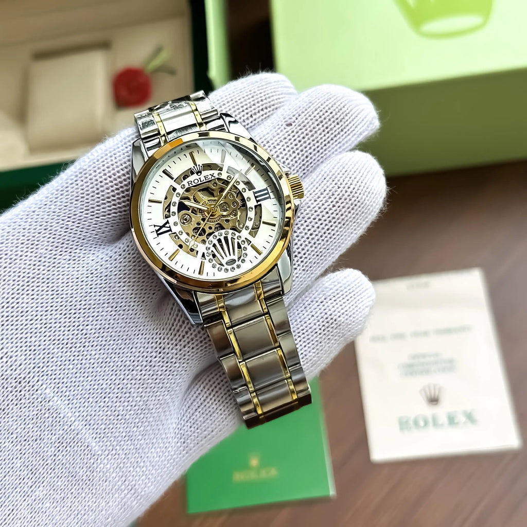 Rol_ex Automatic Two Tone White 