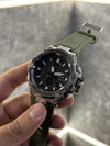 Casio Gshock Green Silver Digital Analog 113