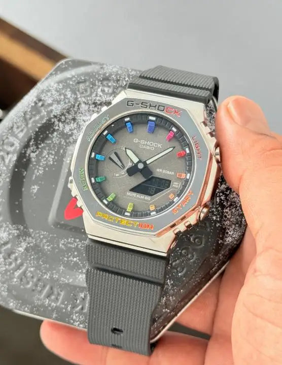 Gshock 2100 Rainbow Steel