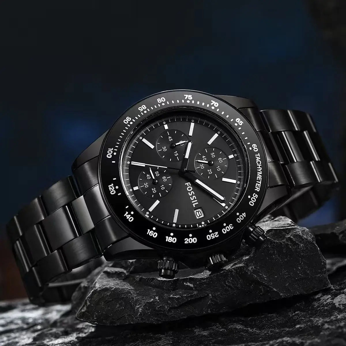Fossi_l Black Chronograph Watch 202
