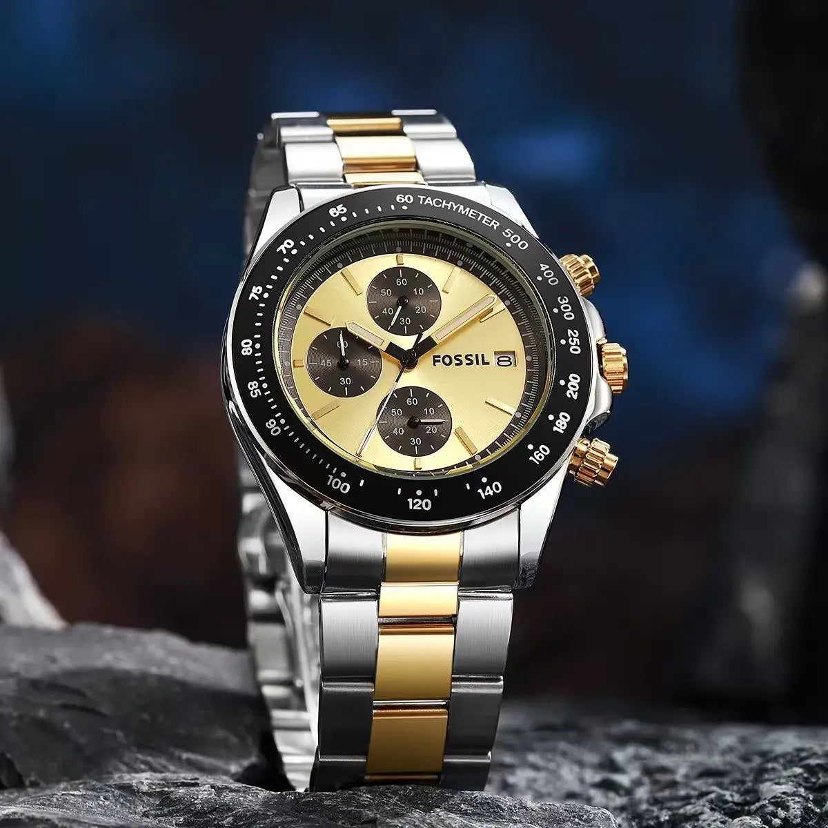 Fossi_l Black Chronograph Watch 202