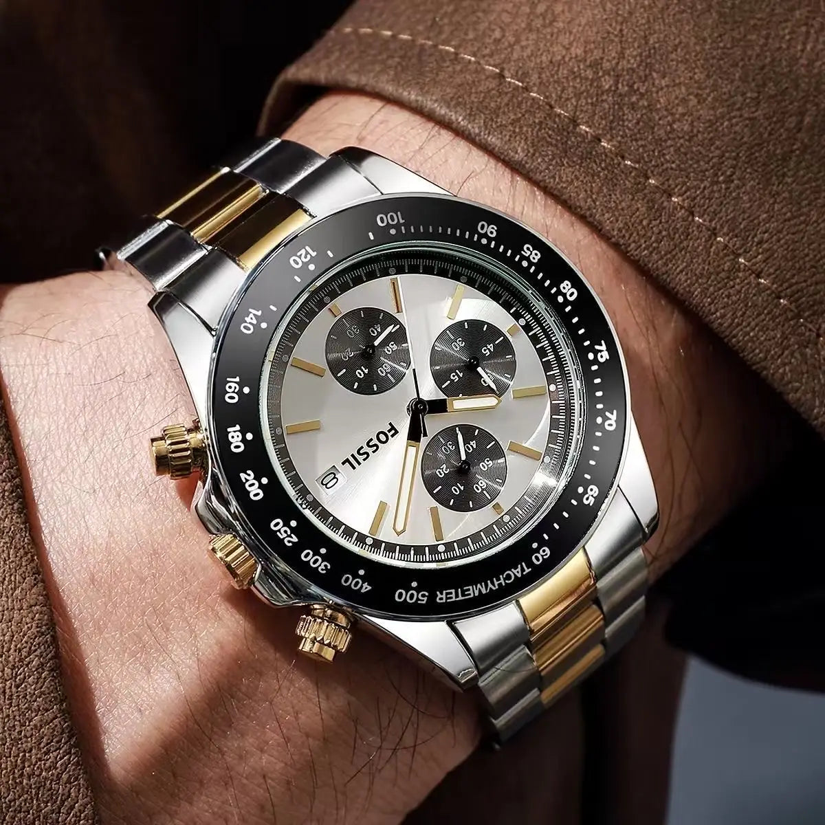 Fossi_l Black Chronograph Watch 202