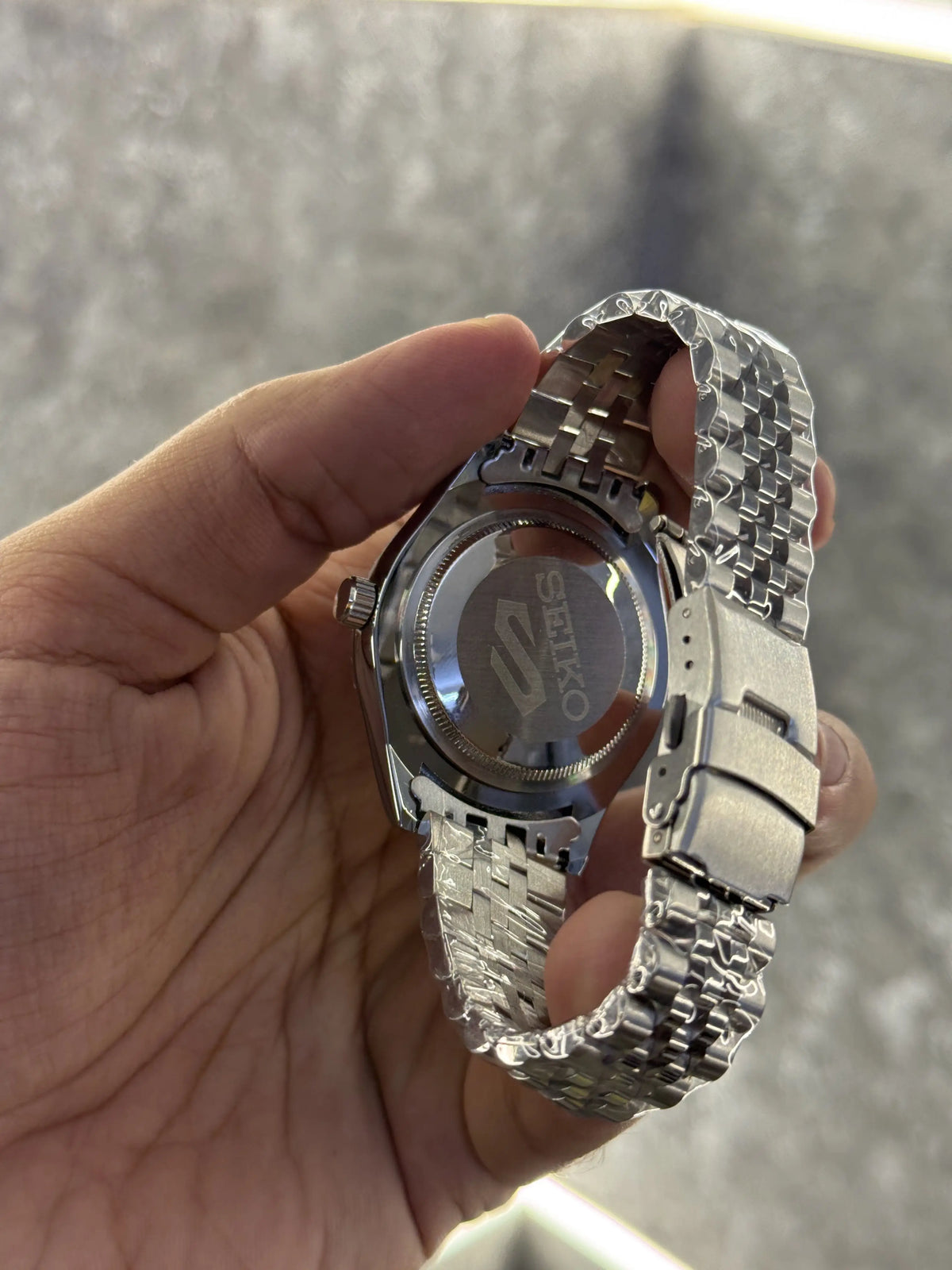 Seiko mod date just Blue
