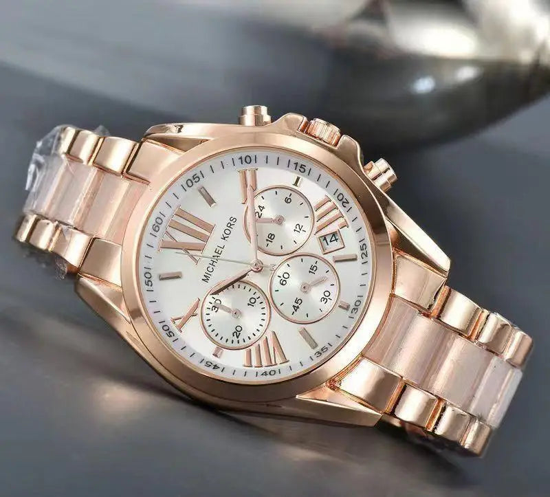 Michael Kor_s Roman Rose White Dial
