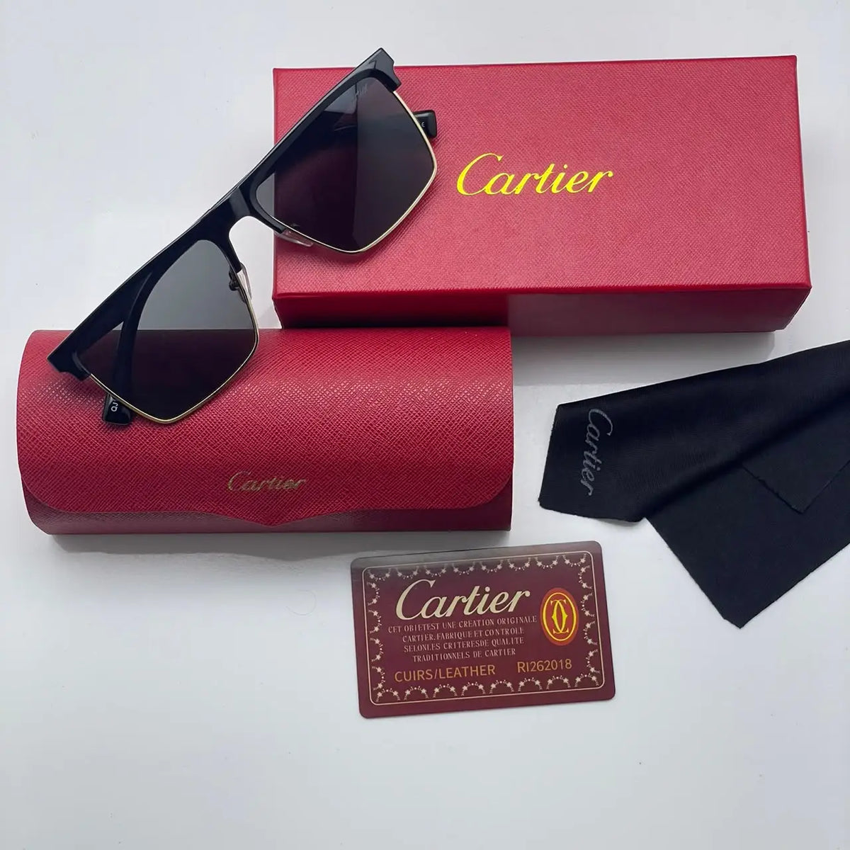 Cartier 18322 Black Gold Orange 