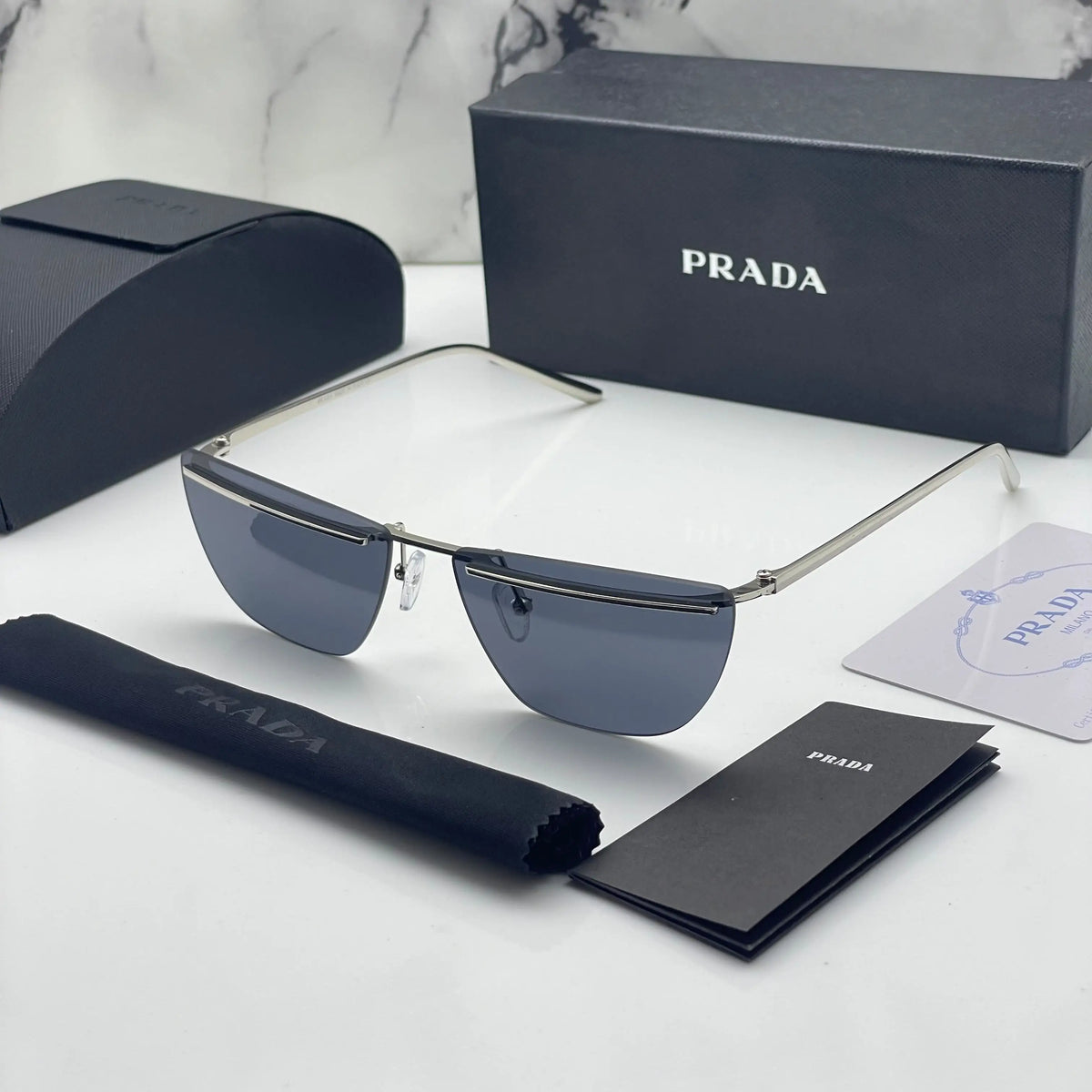 prada 2236 silver black 