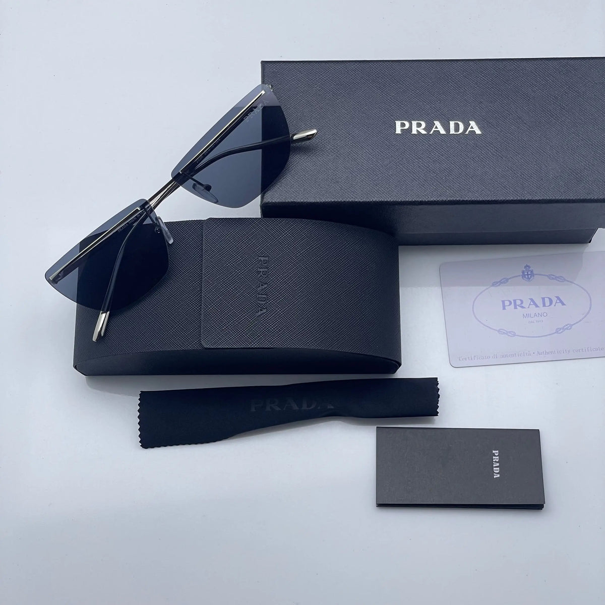 prada 2236 silver black 