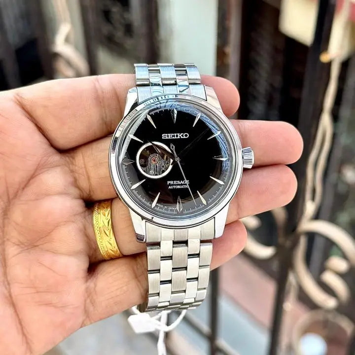 Seiko Presage Automatic Silver Black