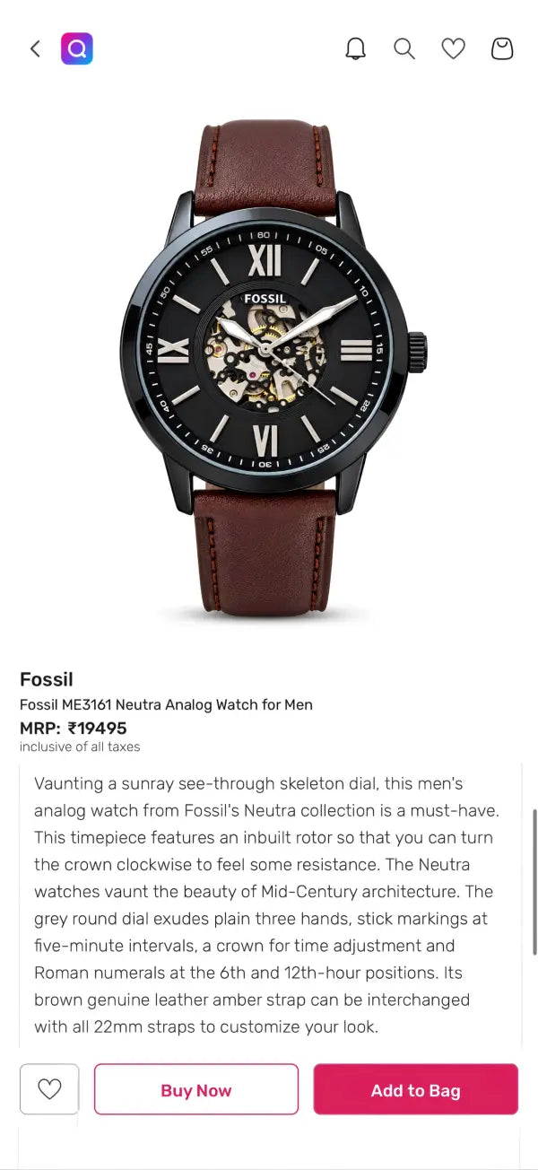 Fosil Neutra Automatic