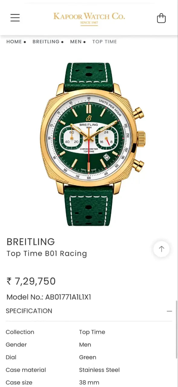 Breitling Top Time Racing Edition Japan No Colour Fading