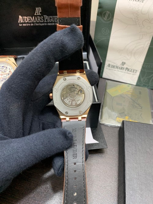 Audemars Piguet brown leather belt