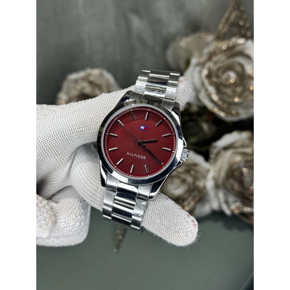 Tommy Hilfige r Bruce Silver Red Premium Quartz Watch