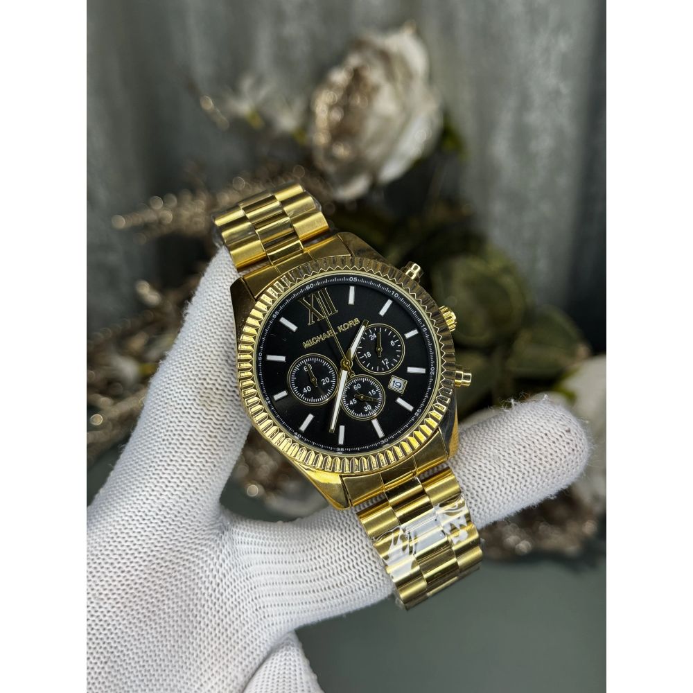 Michael Kor s Lexington Gold Black Premium Chrono