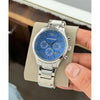EMPORI O ARRWA%! SILVER BLUE CLASSIC CHRONOGRAPH 304