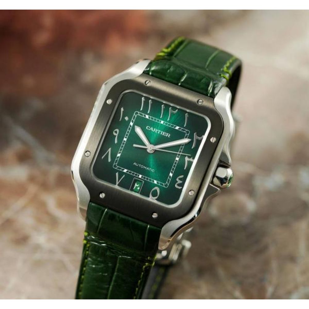 Cartiie_r Santos Automatic full green arabic