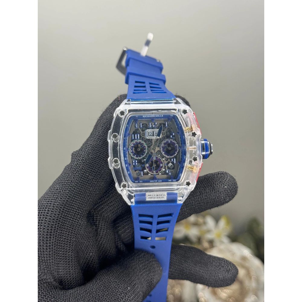 Richard Mille Mc Laren Blue Chronograph Watch