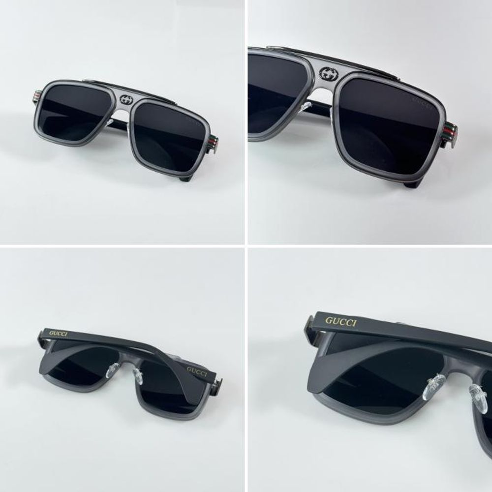 Guchi 1295 Mate Grey Black