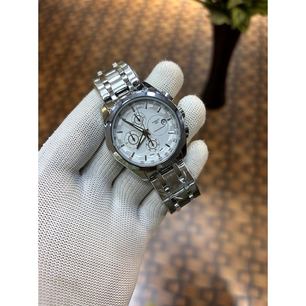 Tisso t 1853 Chronograph silver white