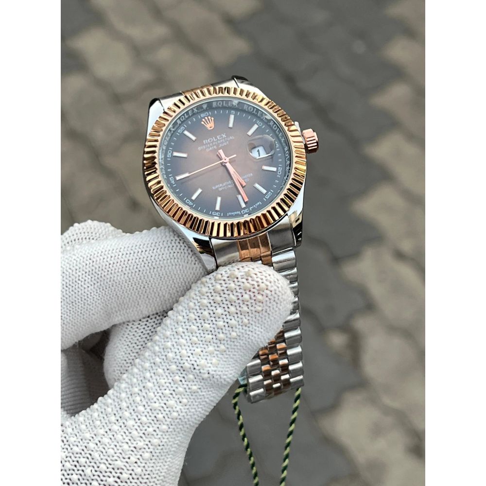 Rolex Date Just Two Tone Brown