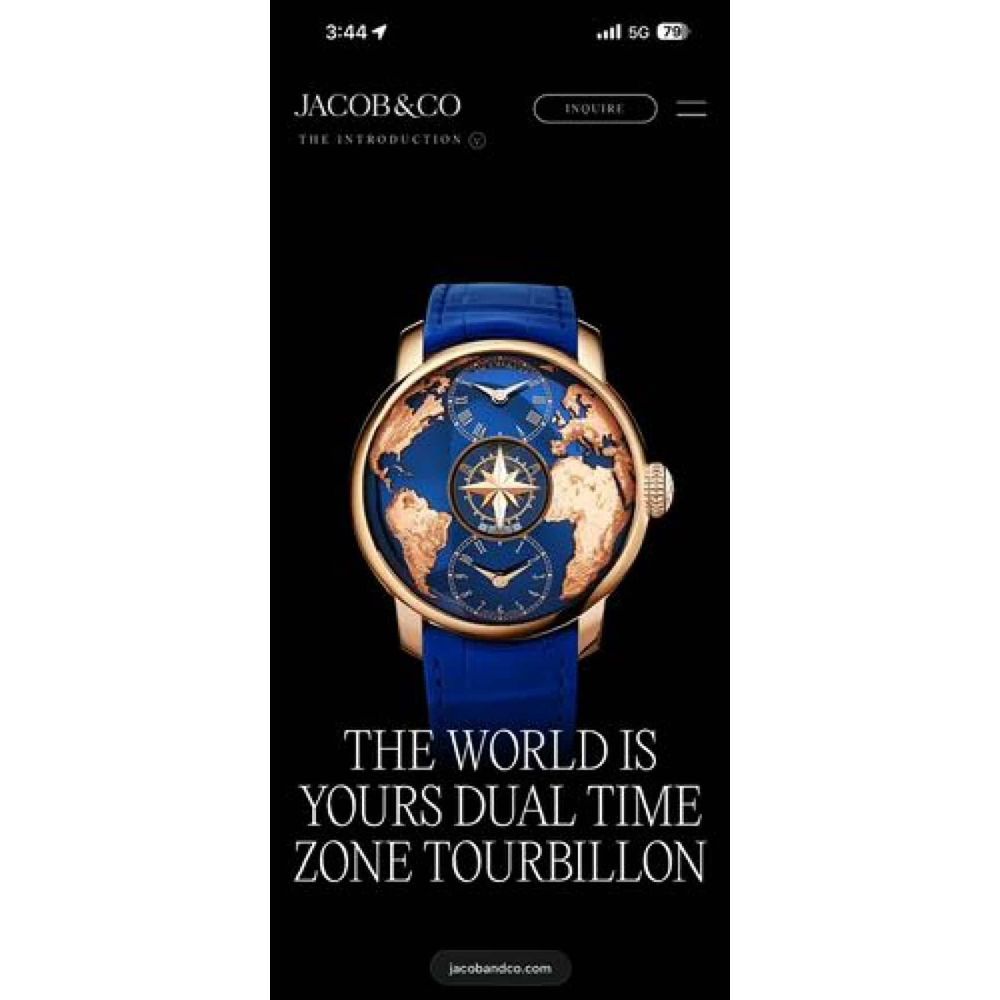 JACOB CO DUAL TIME ZONE TOURBILLON