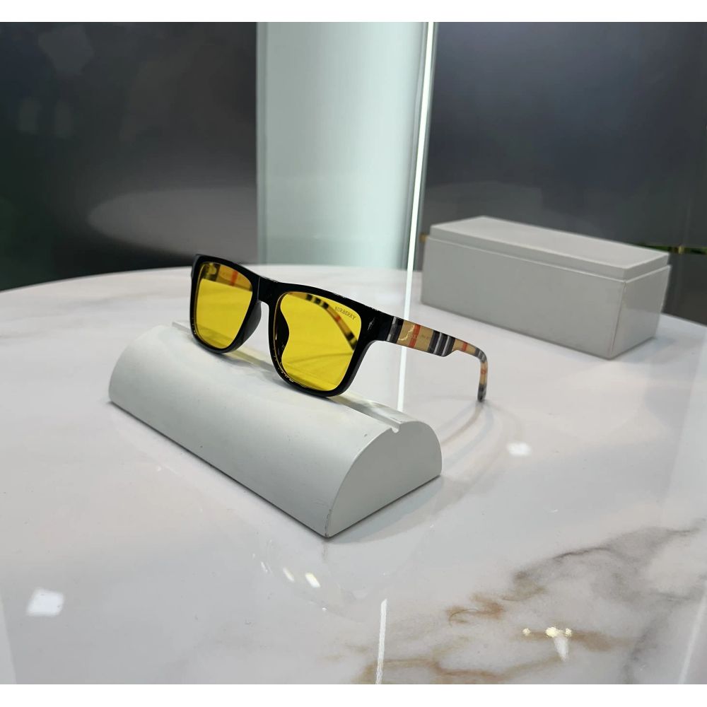 Copy Burberr y Logo Stick Yellow Premium Shades 4395