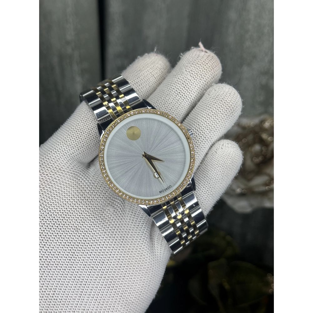 Movado Museum Classic Dual White Diamond Premium Watch