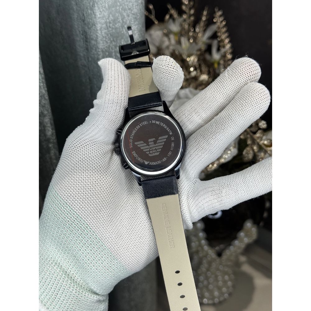 Emporio Arman i All Black Chronograph Watch