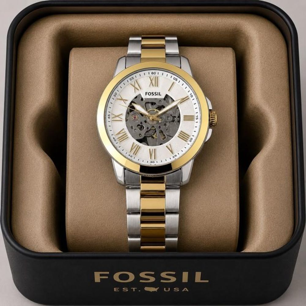 Fossiil Grant Automatic (Back open) AAA Stainless Steel