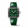 Santos De Cartiar Arabic Dial Leather Strap