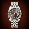 Semi ETA Rollex Date Just 36mm Chocolate Brown Dial