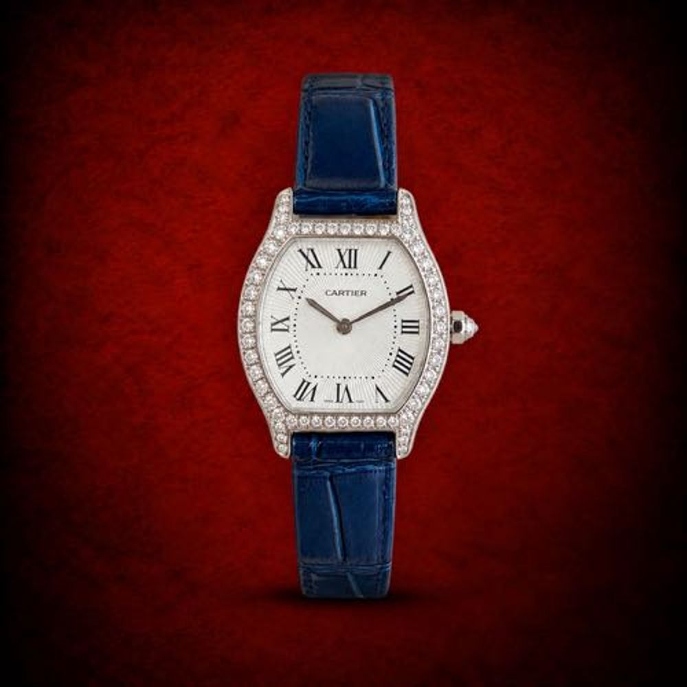 Cartiar Tortue Small Model Diamonds Set Bezel