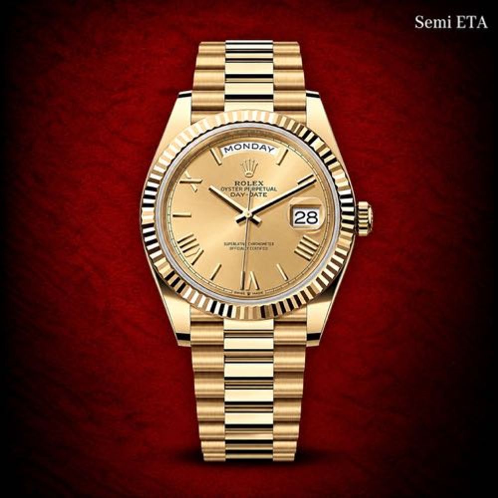 Rollex Day Date Yellow Gold Golden Dial