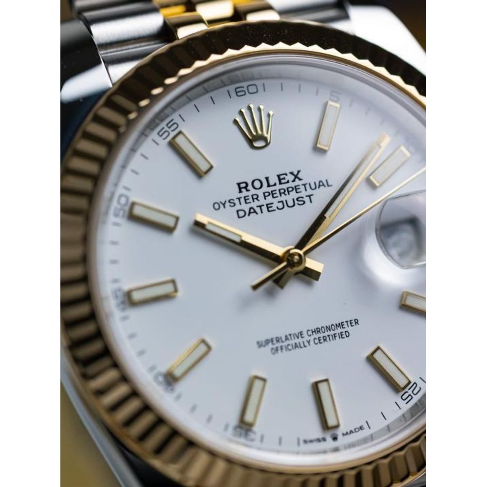 Rolee_x Oyster Perpetual Date Just 2Ton-Gold-White