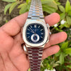 Patek Philipe Nautilus Silver Blue Chronograph