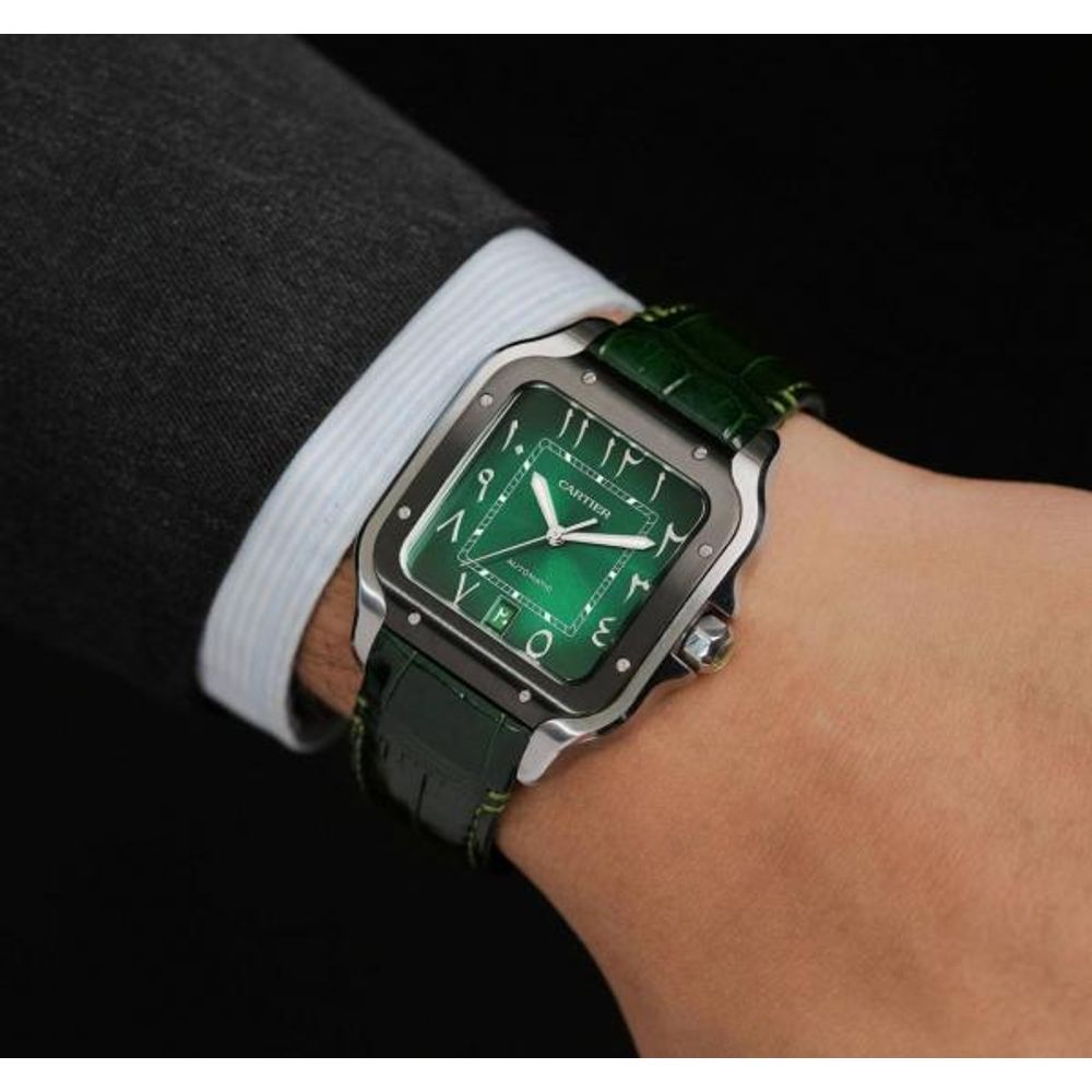 Cartiie_r Santos Automatic full green arabic
