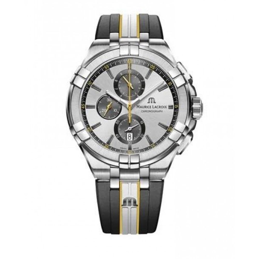 Maurice Lacroix Aikon Chronograph Grey Yellow AUTHENTIC Store Quality