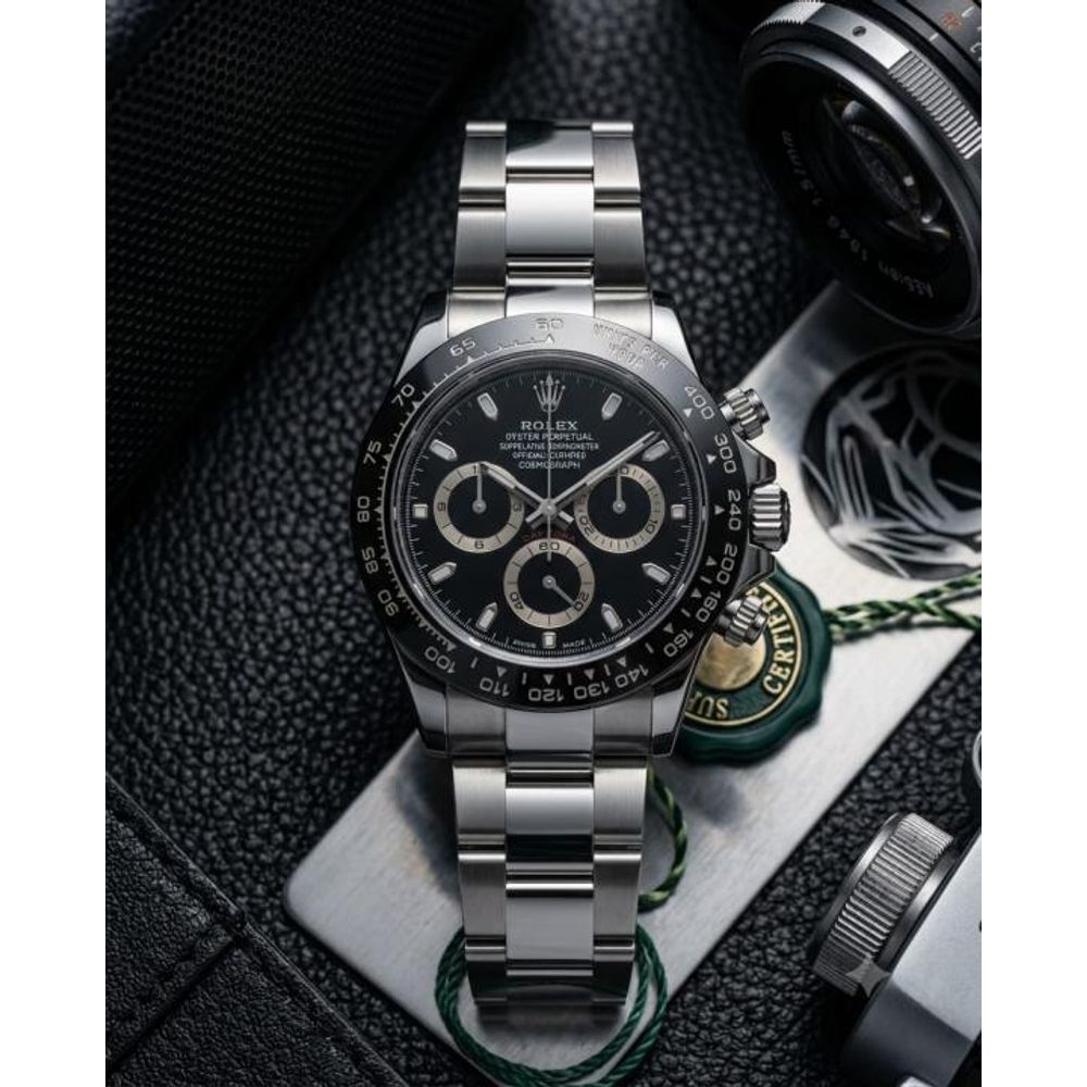 Rollex Daytona Oyster Perpetual Silver Full Black