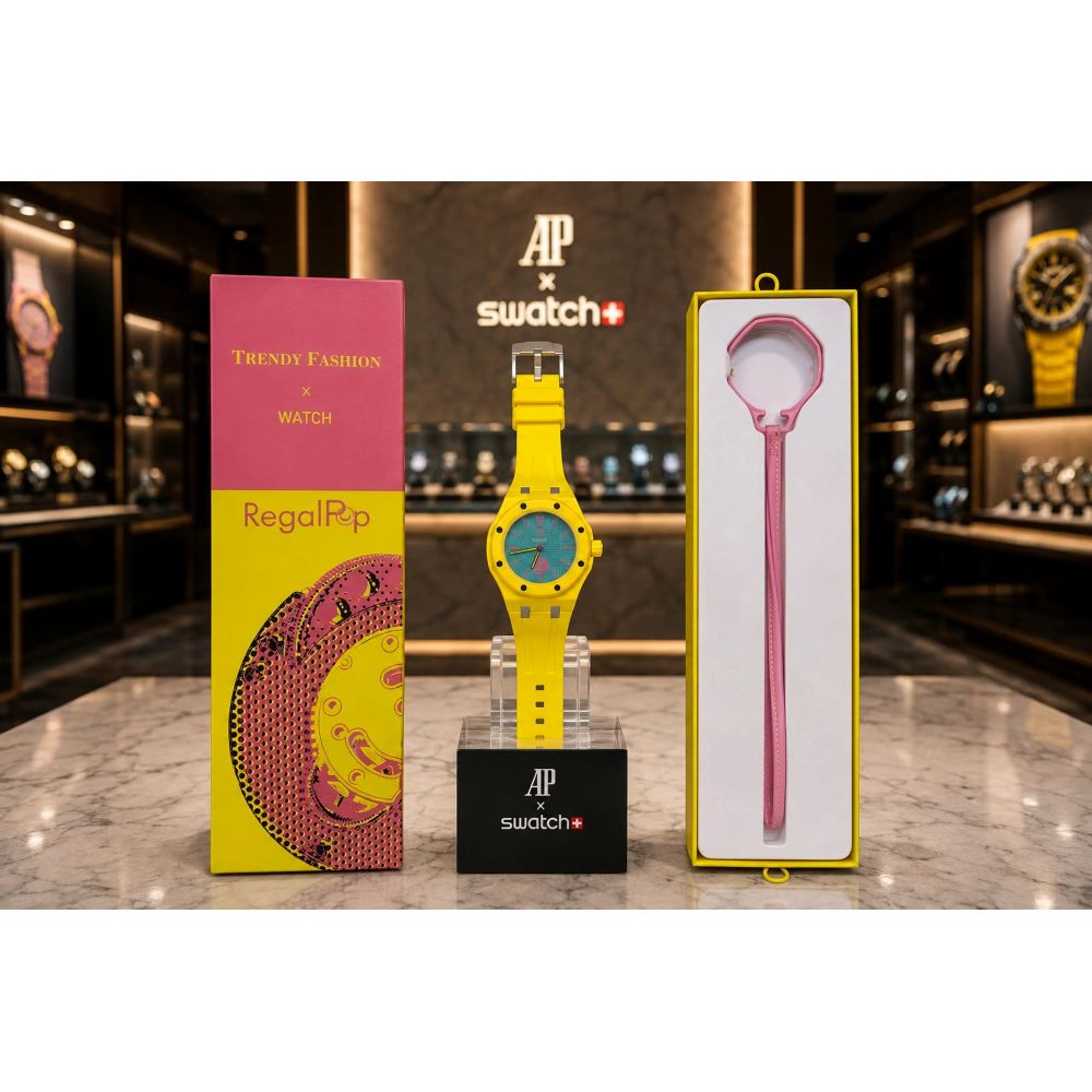 AP X SWATCH ROYAL POP WITH BOX AND SILICON STRAP