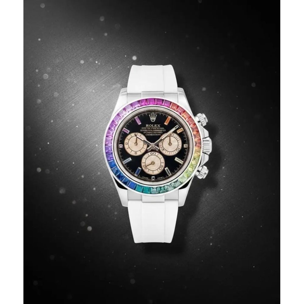 Rolex Cosmograph Daytona Rainbow White Silver
